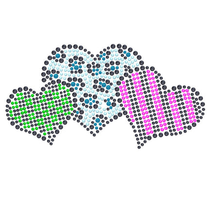 Leopard, Checks, & Stripes Multicolor Hearts - Bandanna