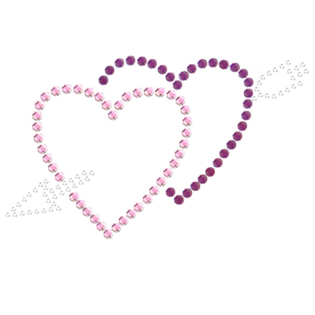 Pink & Purple Hearts with Arrow Bandanna