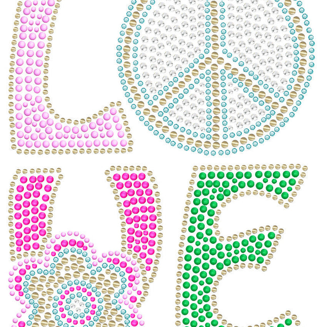 Love with Peace Sign & Flower - Women's T-shirt