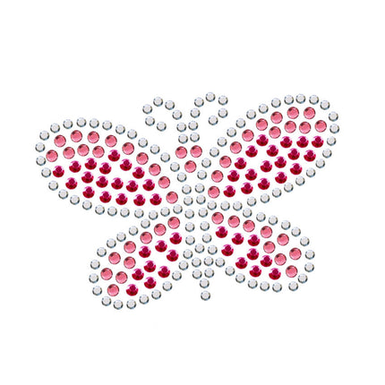 Pink Austrian Crystal & Rhinestud Butterfly - Custom Tutu