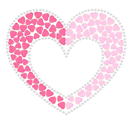 Pink & Light Pink Nailhead Hearts - Women's T-shirt