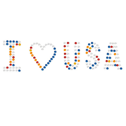 I Love USA (Multicolor Rhinestones) - Women's T-shirt