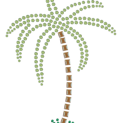 Palm Tree (Green Rhinestones) - Women's T-shirt