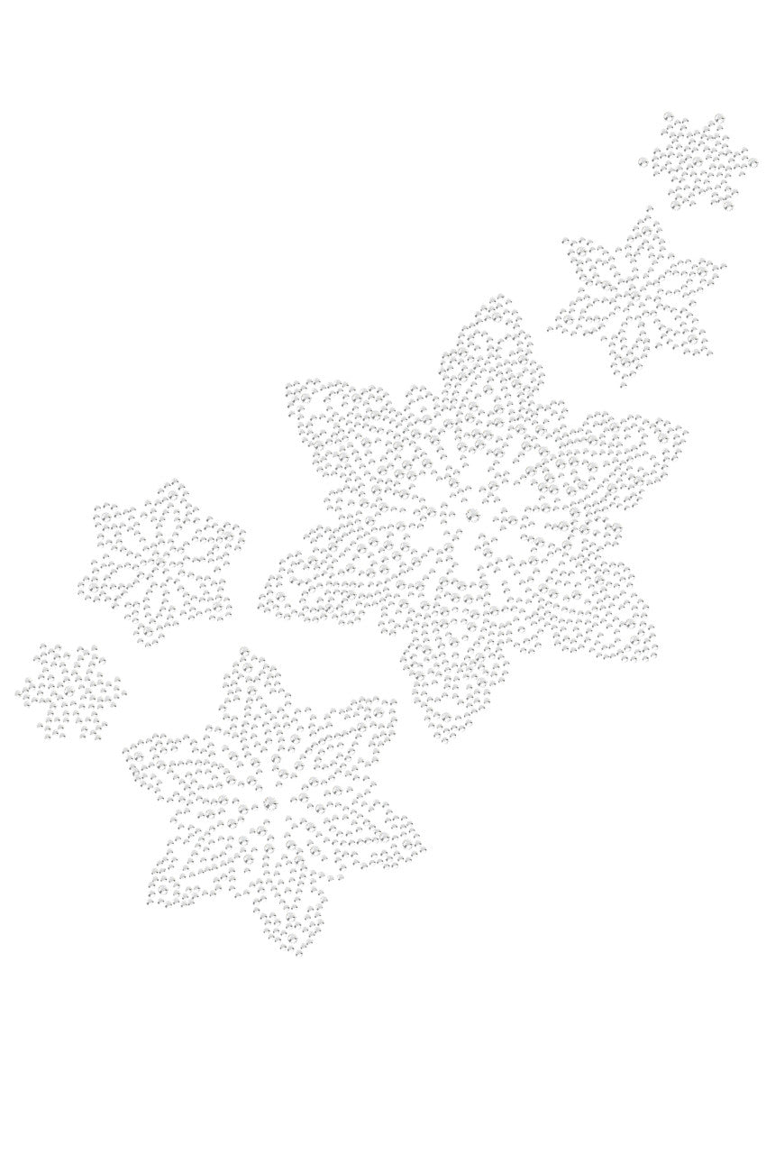 Rhinestone Snowflakes - Bandana White