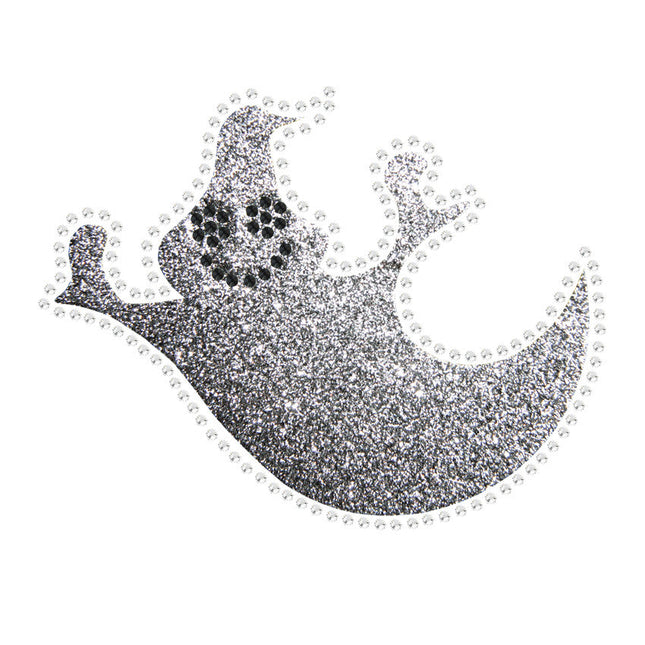 Silver Glitter Ghost Bandanna