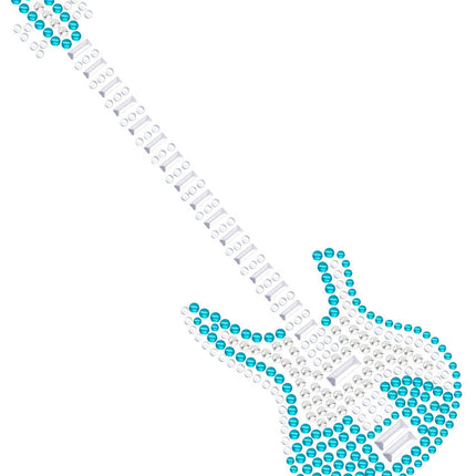 Guitar (Blue Austrian crystal) - Women's T-shirt