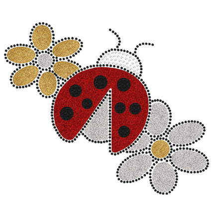 Glitter Ladybug & Daisies - Women's T-shirt