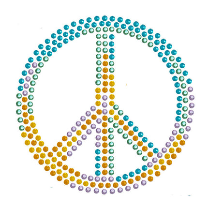 Peace Sign (Blue, Orange, Yellow, & Green) - Women's T-shirt