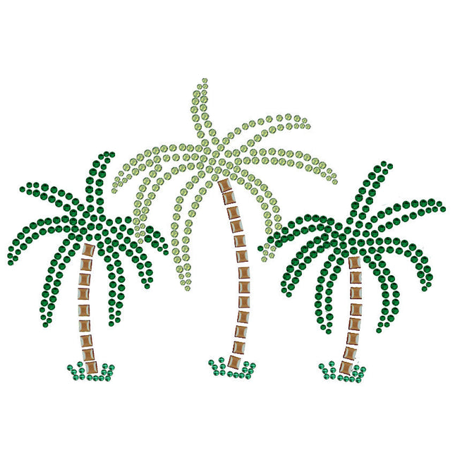 Palm Trees (Green Rhinestones) - Women's T-shirt