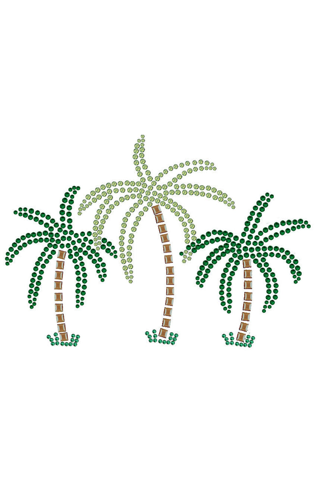 Palm Trees (Green Rhinestones) - Women's T-shirt