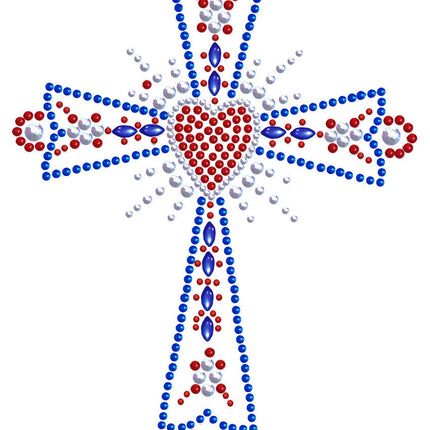 Cross (Red, White & Blue) - Women's T-shirt