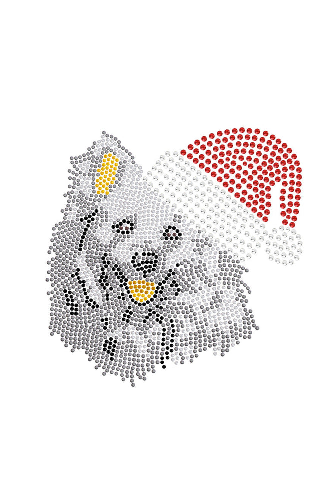 American Eskimo with Santa Hat - Bandana