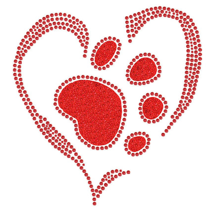 Red Paw Heart - Women's T-shirt