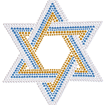 Star of David - Large (Blue, Silver, & Gold) - Women's T-shirt