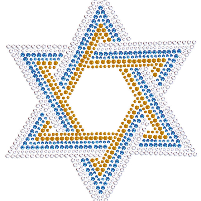 Star of David - Large (Blue, Silver, & Gold) - Women's T-shirt