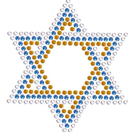 Star of David Blue & Gold (Small)- Bandanna