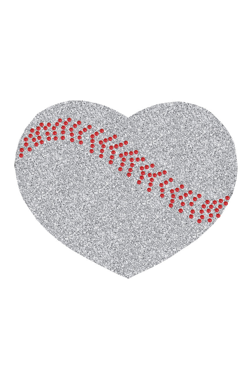 Baseball Heart - Bandana White