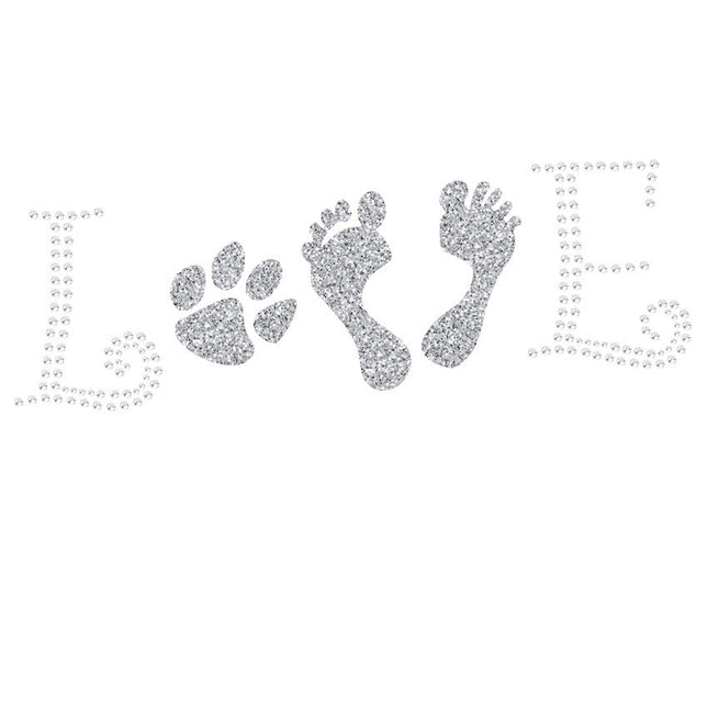 Love with Paw & Feet - Women's Tee