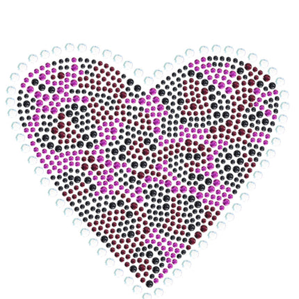 Fuchsia Leopard Heart Bandanna