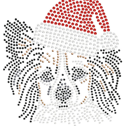 Papillon with Santa Hat - Bandana