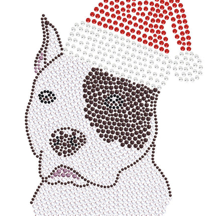 Pit Bull with Santa Hat - Women's T-shirt