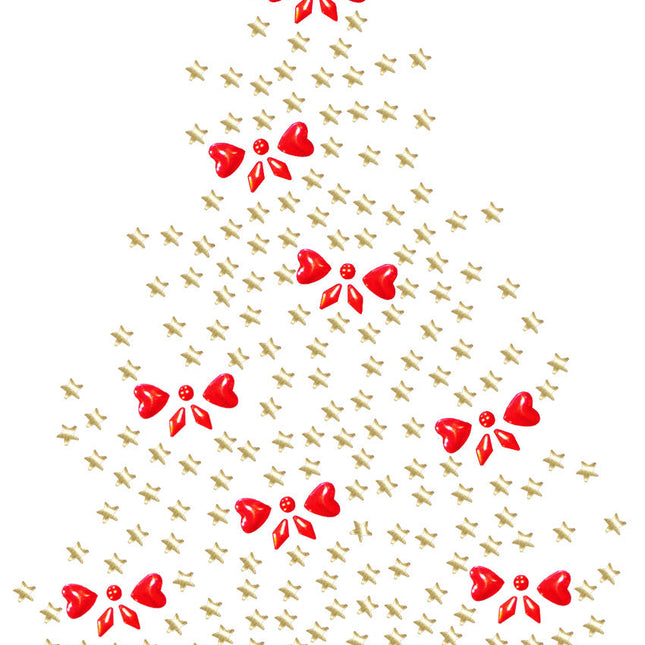 Gold Christmas Tree with Red Bows - Women's T-shirt