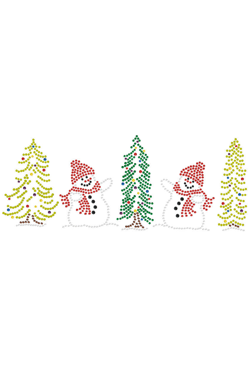 Two Snowmen in Trees - Bandana White