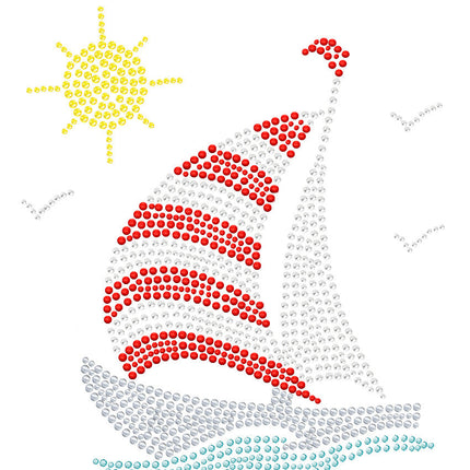 Sailboat (Rhinestone & Nailhead) - Women's T-shirt