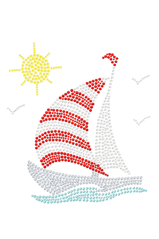 Sailboat (Rhinestone & Nailhead) - Women's T-shirt