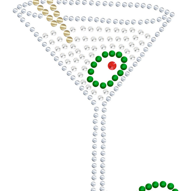 Martini (Silver Rhinestone) - Bandanna