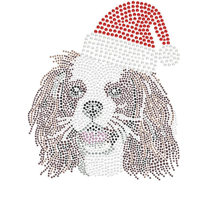 Cavalier King Charles Spaniel with Santa Hat - Women's Tee