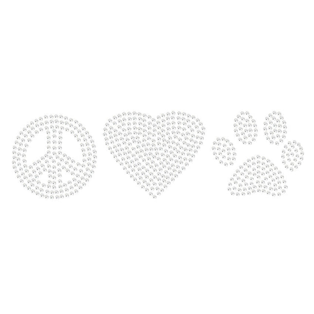 Peace, Love Paw (Rhinestone) - Women's T-shirt