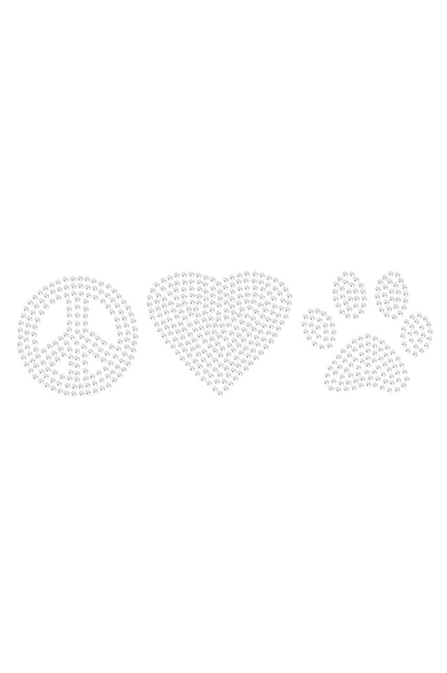 Peace, Love Paw (Rhinestone) - Women's T-shirt