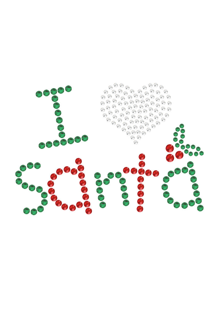 I Love Santa - Bandana White