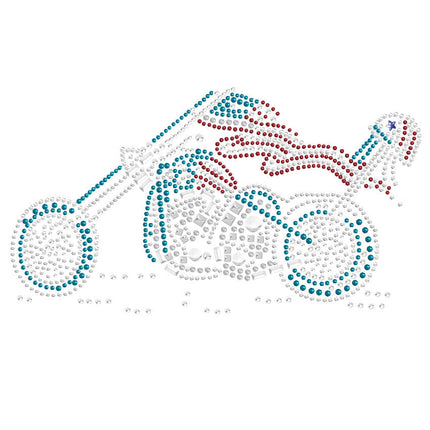 Motorcycle - Red, White, & Turquoise - Women's T-shirt