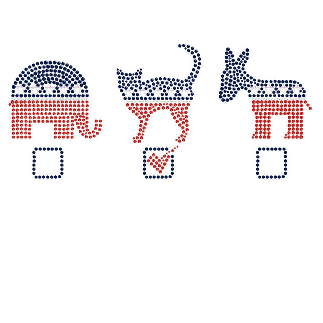 Vote Cat, Elephant, Donkey - Women's T-shirt