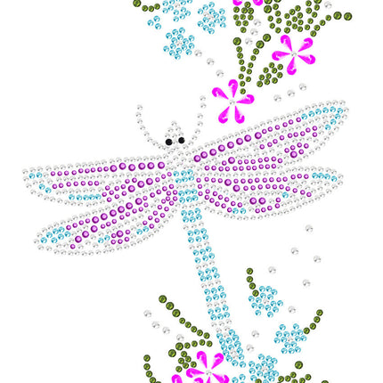 Dragonfly with Flowers - Women's Tee