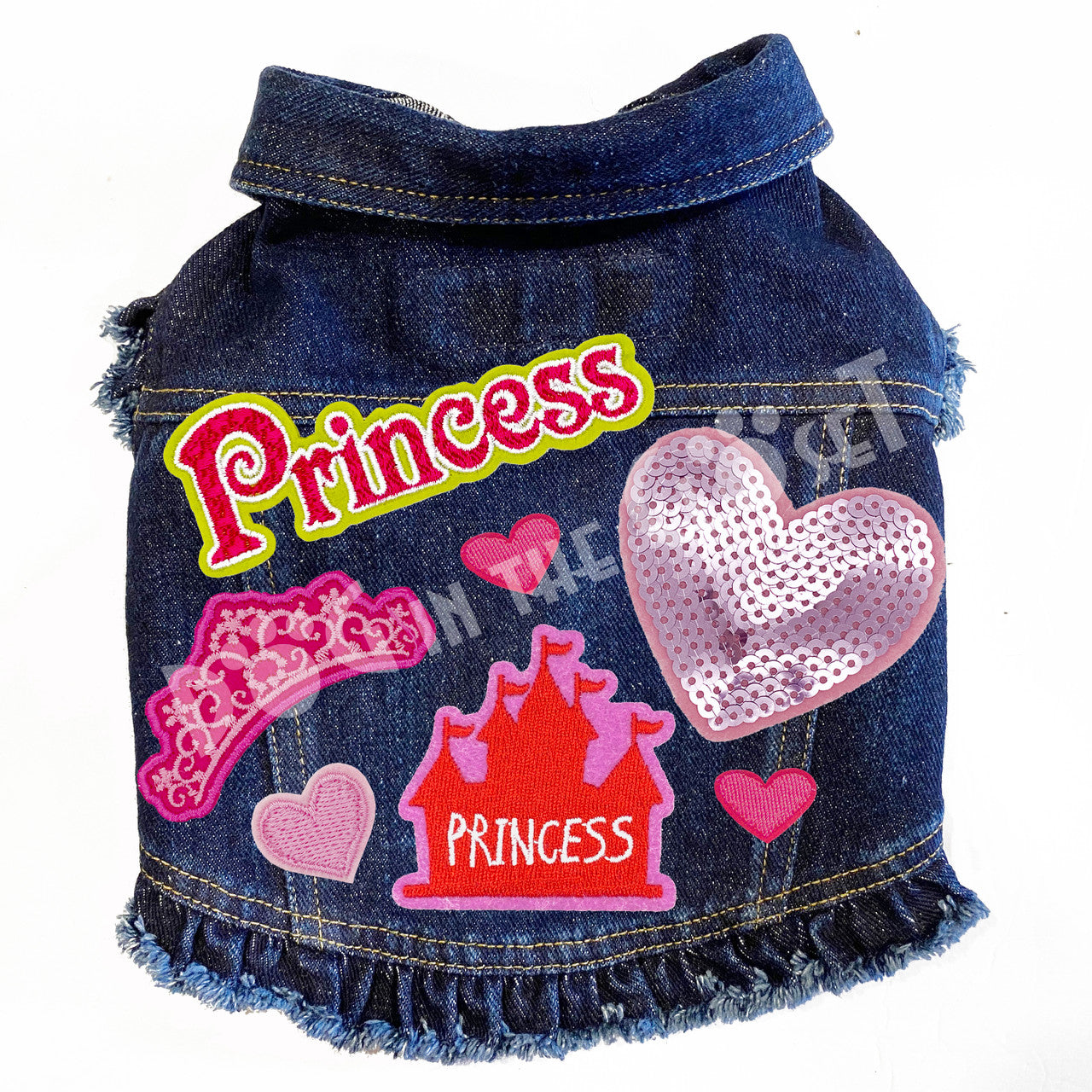 Pretty Princess Denim Dog Jacket