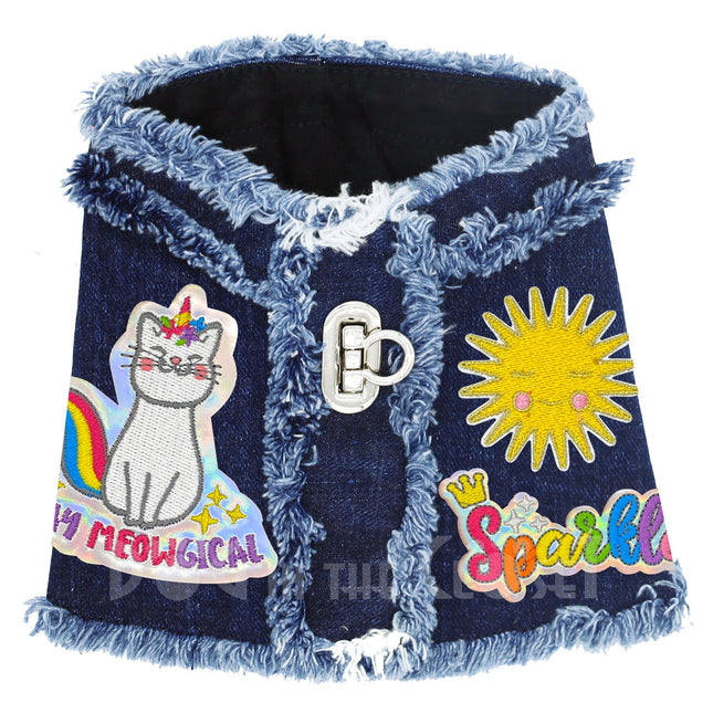 Meowgical Denim Harness Vest