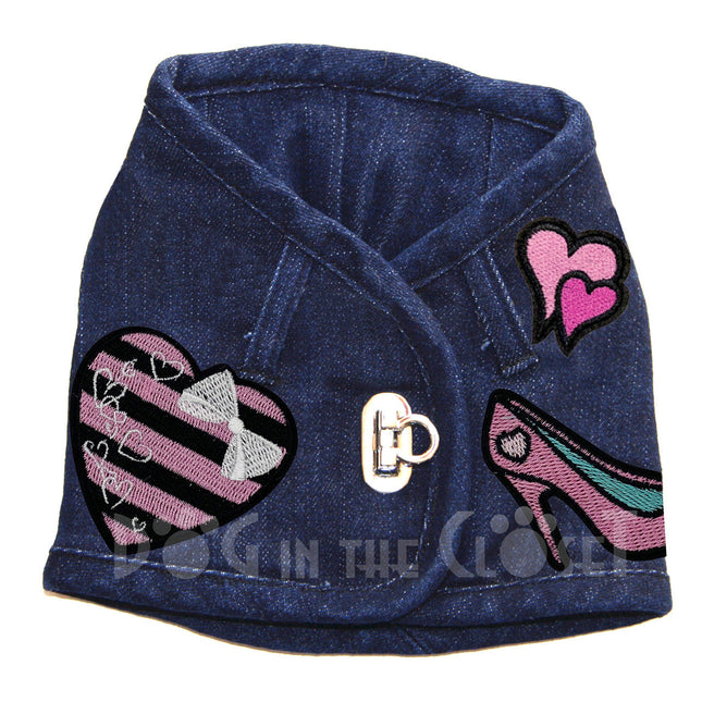 I Love Shoes Denim Harness Vest