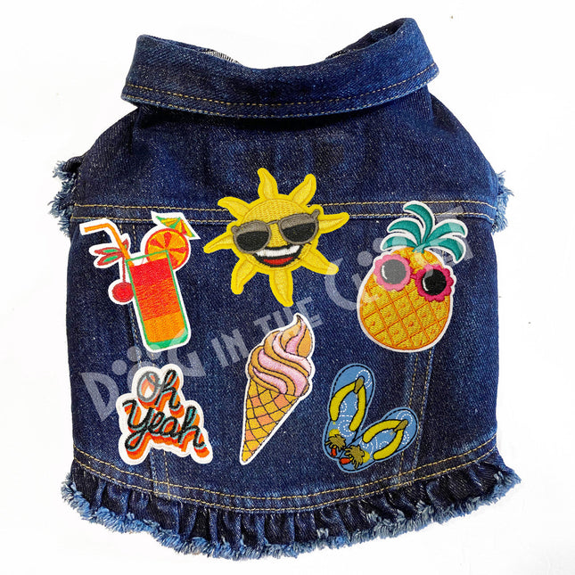 Summer Sun Denim Dog Jacket