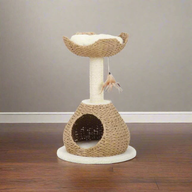 Walk Up Handwoven Eco-Friendly Small Cat Tower