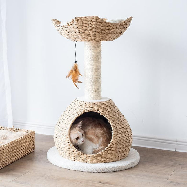 Walk Up Handwoven Eco-Friendly Small Cat Tower