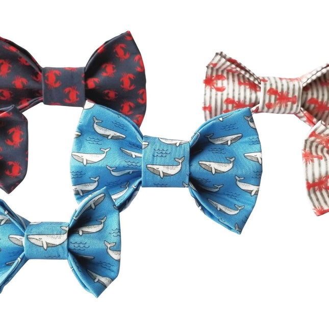 Whale "of a good time" Dog Bow Tie