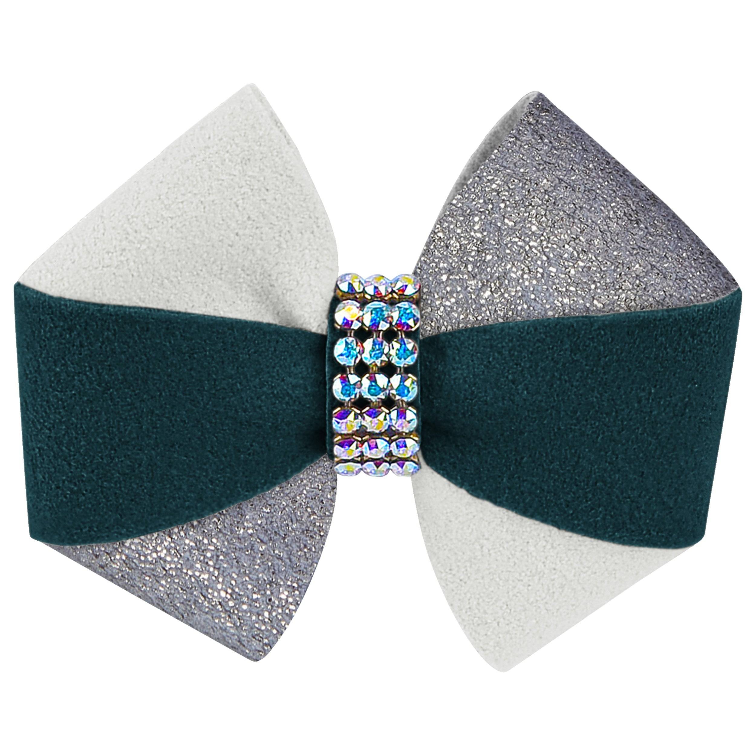 Game Day Glam Emerald Pinwheel Bow Hair Bow 1 Emerald