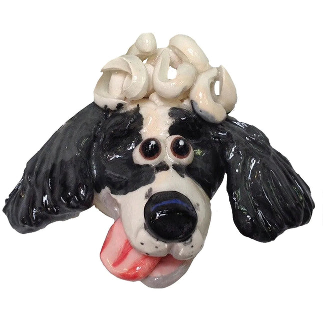 White Poodle Dog Head | Wall Sculpture