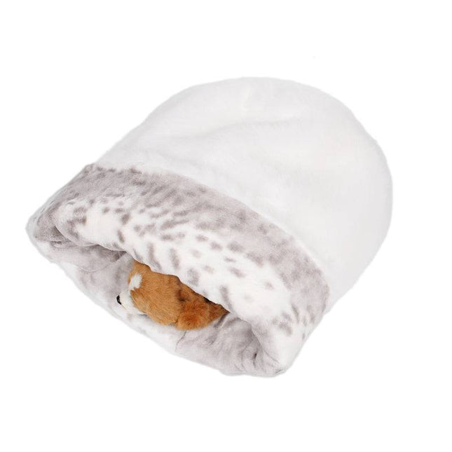 White Fur with Soft Platinum Snow Leopard Cuddle Cup