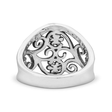 Paw Print Statement Ring, Sterling Silver Journey Paws Ring