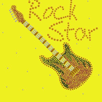 Rock Star with Red & Gold Guitar - Bandanna