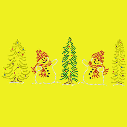 Two Snowmen in Trees - Bandana